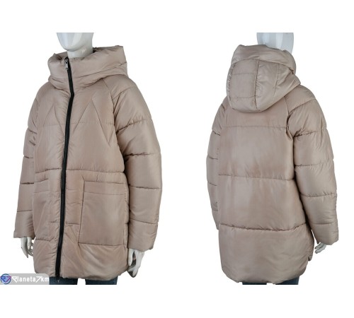 Куртка жіноча на зиму (5 шт. р.сетка L-4XL) бежевий  "Mirella"