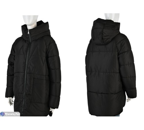 Куртка жіноча на зиму (5 шт. р.сетка L-4XL) чорний  "Mirella"