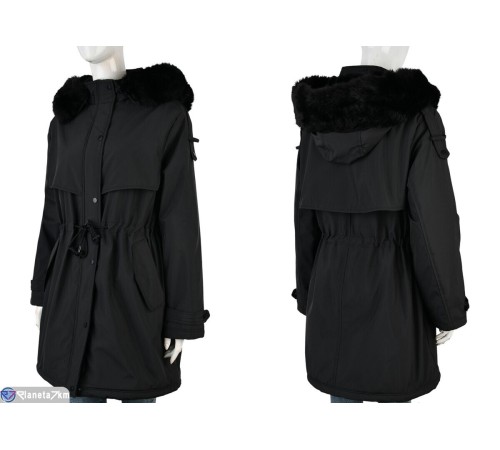 Куртка жіноча на зиму (4 шт. р.сетка L-2XL) чорний  "Mirella"