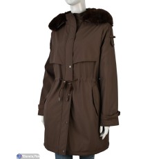 Куртка жіноча на зиму (4 шт. р.сетка L-2XL) коричневий  "Mirella"