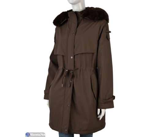 Куртка жіноча на зиму (4 шт. р.сетка L-2XL) коричневий  "Mirella"