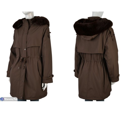 Куртка жіноча на зиму (4 шт. р.сетка L-2XL) коричневий  "Mirella"