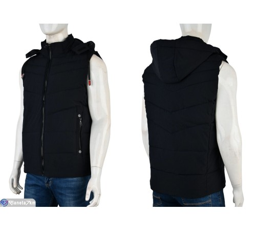 Жилет чоловічий на весну/осінь (5 шт. р.сетка L-4XL) синій  "Mirella"