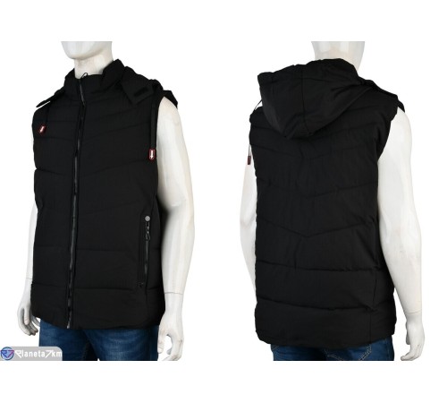 Жилет чоловічий на весну/осінь (5 шт. р.сетка 5XL-9XL) чорний  "Mirella"