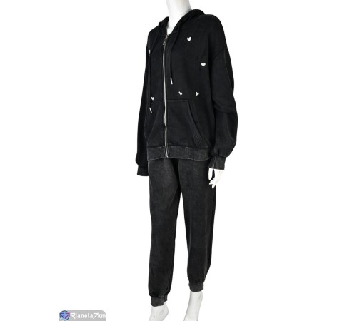 Спортивний костюм жіночий на весну/осінь (3 шт. р.сетка S-L) чорний  "Mirella"