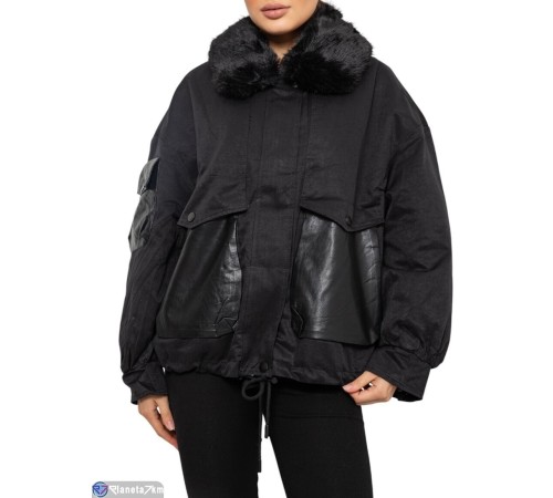 Куртка жіноча на зиму (5 шт. р.сетка M-XL) чорний  "Kalabok"