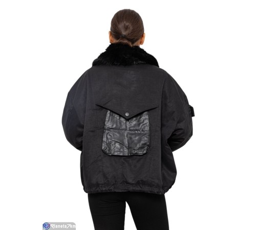 Куртка жіноча на зиму (5 шт. р.сетка M-XL) чорний  "Kalabok"