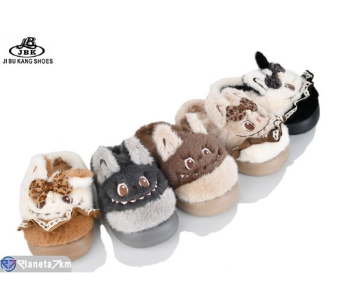 Тапки дитячі на зиму (12 пар р.28-33) мікс  "Jibukang"