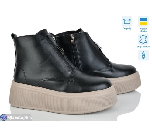 Черевики жіночі на зиму (6 пар р.37-40) чорний  "Linda"