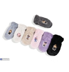 Рукавиці дитячі на зиму (12 шт. р.сетка 7-10) мікс  "CAROLLA"