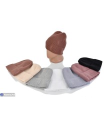 Шапка жіноча на зиму (5 шт. р.сетка 56-58) мікс  "CAROLLA"