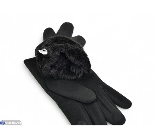 Рукавички жіночі на зиму (12 шт. р.сетка ) чорний  "CAROLLA"