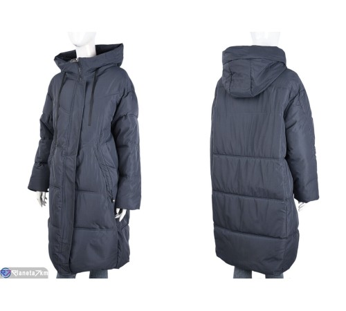 Пальто жіноче на зиму (3 шт. р.сетка 52-56) сірий  "Kalabok"