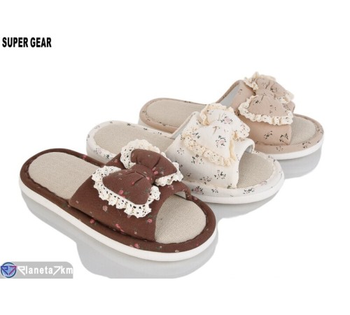 Тапки жіночі на весну/осінь (12 пар р.36-41) мікс  "Super Gear"