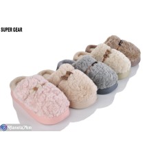 Тапки жіночі на зиму (12 пар р.36-41) мікс  "Super Gear"
