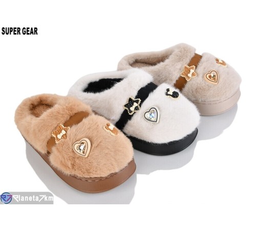 Тапки жіночі на зиму (12 пар р.36-41) мікс  "Super Gear"