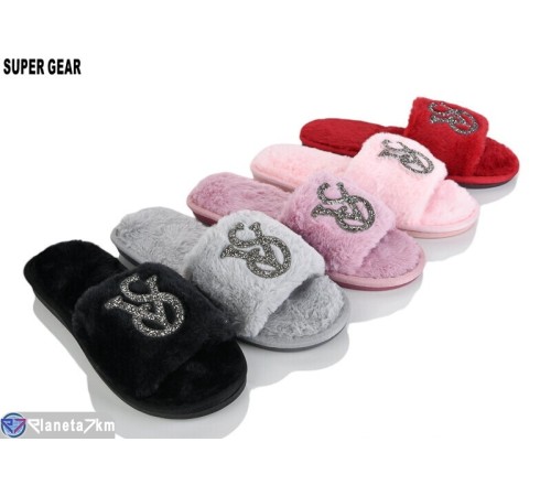 Тапки жіночі на зиму (12 пар р.36-41) мікс  "Super Gear"