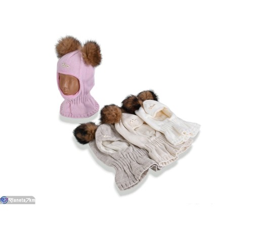 Дитяча шапка на зиму (5 шт. р.сетка 48-50) мікс  "DOMINGO"