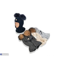 Дитяча шапка на зиму (5 шт. р.сетка 48-50) мікс  "DOMINGO"