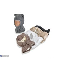 Дитяча шапка на зиму (5 шт. р.сетка 48-50) мікс  "DOMINGO"