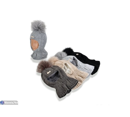 Дитяча шапка на зиму (5 шт. р.сетка 48-50) мікс  "DOMINGO"