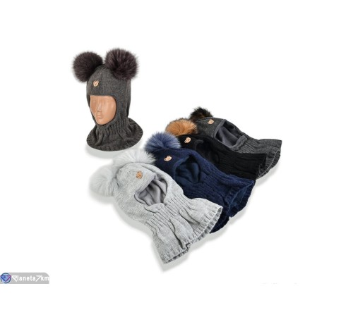 Дитяча шапка на зиму (5 шт. р.сетка 50-52) мікс  "DOMINGO"