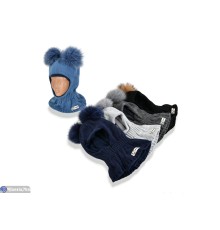 Дитяча шапка на зиму (5 шт. р.сетка 50-52) мікс  "DOMINGO"