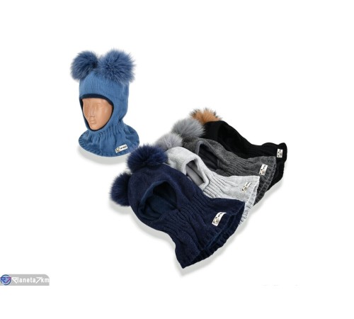 Дитяча шапка на зиму (5 шт. р.сетка 50-52) мікс  "DOMINGO"