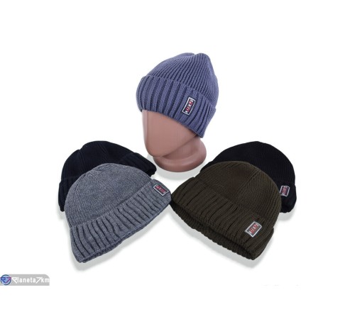 Дитяча шапка на зиму (5 шт. р.сетка 54-56) мікс  "DOMINGO"