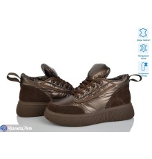 Кросівки жіночі на зиму (8 пар р.36-41) коричневий  "Kenoa"