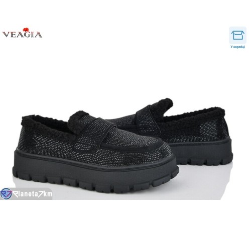 Туфлі жіночі на зиму (8 пар р.36-41) чорний  "Veagia-ADA"