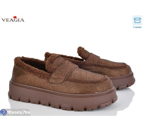 Туфлі жіночі на зиму (8 пар р.36-41) коричневий  "Veagia-ADA"