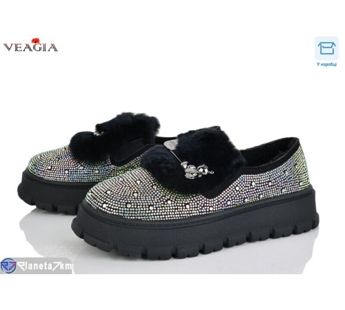 Туфлі жіночі на зиму (8 пар р.36-41) чорний  "Veagia-ADA"