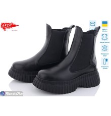 Черевики жіночі на зиму (6 пар р.36-40) чорний  "ARTO"