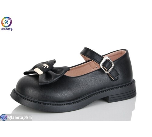 Дитячі туфлі на весну/осінь (8 пар р.26-30) чорний  "Леопард"