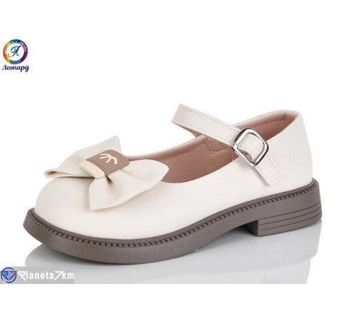 Дитячі туфлі на весну/осінь (8 пар р.26-30) бежевий  "Леопард"