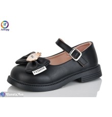 Дитячі туфлі на весну/осінь (8 пар р.26-30) чорний  "Леопард"