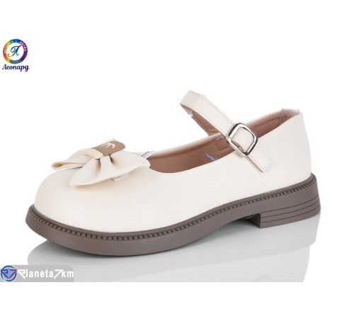 Дитячі туфлі на весну/осінь (8 пар р.31-36) бежевий  "Леопард"