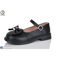 Дитячі туфлі на весну/осінь (8 пар р.31-36) чорний  "Леопард"