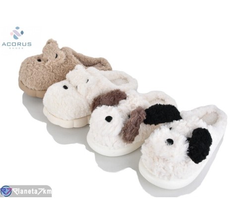 Тапки жіночі на зиму (10 пар р.36-41) мікс  "Acorus"