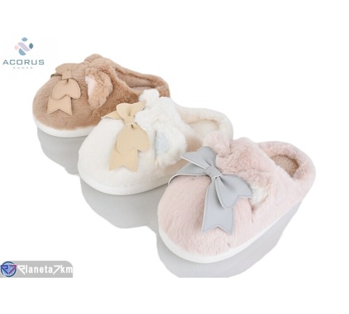 Тапки жіночі на зиму (10 пар р.36-41) мікс  "Acorus"