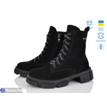 Черевики жіночі на зиму (6 пар р.36-41) чорний  "FOX"