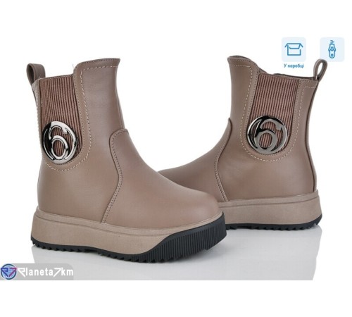 Черевики дитячі на зиму (8 пар р.27-32) коричневий  "Kamila"