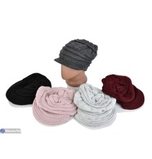 Шапка жіноча на зиму (5 шт. р.сетка One size) мікс  "VIOLA"