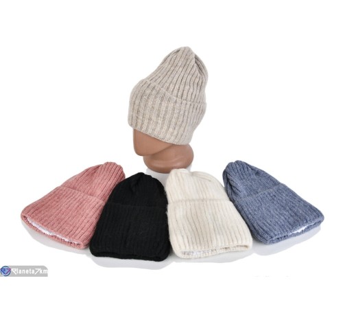 Шапка жіноча на зиму (5 шт. р.сетка One size) мікс  "VIOLA"