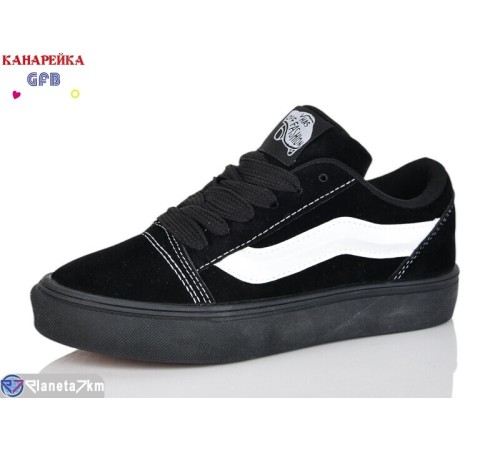 Дитячі кеди на весну/осінь (8 пар р.32-37) чорний  "GFB-Канарейка"