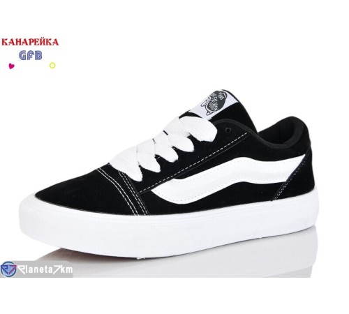 Кеди на весну/осінь (8 пар р.36-41) чорний  "GFB-Канарейка"