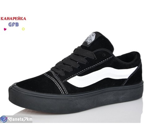 Кеди на весну/осінь (8 пар р.36-41) чорний  "GFB-Канарейка"