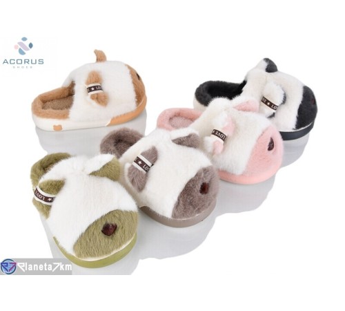 Тапки дитячі на зиму (10 пар р.34-38) мікс  "Acorus"