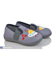 Тапки дитячі на весну/осінь (6 пар р.25-30) сірий  "LUXORIS"
